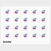 Rond Beau Sticker Unicorn 2 (Feuille)