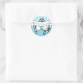 Rond Bébé agneau Bébé Douche Sticker (Sac)