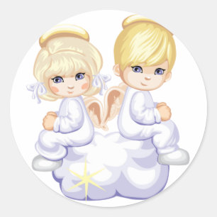 Rond Bébé Amour Angels Sticker