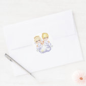 Rond Bébé Amour Anges Sticker (Enveloppe)