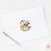 Rond Bébé Animaux Baby shower Sticker (Enveloppe)