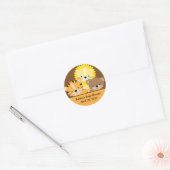 Rond Bébé Animaux Baby shower Sticker (Enveloppe)