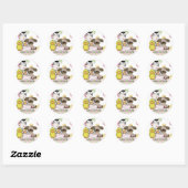 Rond Bébé Animaux Baby shower Sticker (Feuille)