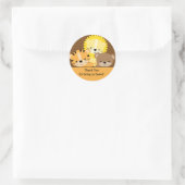 Rond Bébé Animaux Merci Sticker (Sac)