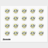 Rond Bébé Bee Twin Boys Sticker (Feuille)