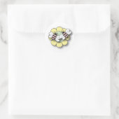 Rond Bébé Bee Twin Girls Sticker (Sac)