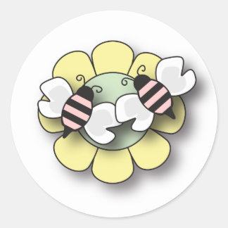 Rond Bébé Bee Twin Girls Sticker