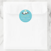 Rond Bébé Bleu Jaune Inséparables Mariage Favor Sticker (Sac)
