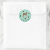 Rond Bébé Cerf Sticker de couronne de Noël (Sac)