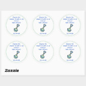 Rond Bébé Douche Party Favoriser Sticker (Feuille)
