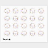 Rond Bébé en fleurs Sticker Baby shower (Feuille)