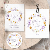 Rond Bébé en fleurs Sticker Baby shower