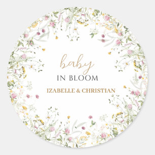 Rond Bébé en fleurs Sticker floral