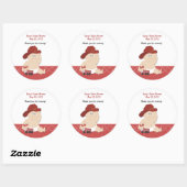 Rond BÉBÉ FIGHTER Baby shower Favoriser Sticker (Feuille)
