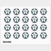 Rond Bébé Garçon 1er Anniversaire Sticker (Feuille)