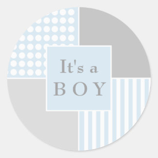 Rond Bébé Garçon Bleu Sticker moderne