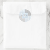 Rond Bébé Garçon Bleu Sticker moderne (Sac)