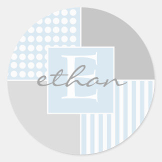 Rond Bébé Garçon Bleu Sticker moderne