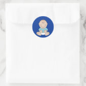 Rond Bébé garçon en Sticker Chemise Bleue (Sac)