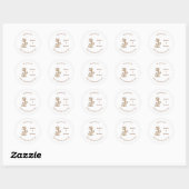 Rond Bébé Giraffe Merci Classic Round Sticker (Feuille)