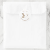 Rond Bébé Giraffe Merci Classic Round Sticker (Sac)