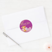 Rond Bébé Giraffe Sticker "Merci" (Enveloppe)