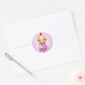 Rond Bébé Girl Toon Sticker (Enveloppe)