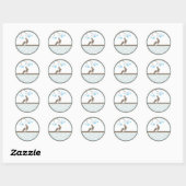 Rond Bébé Invitation ou Favoriser Sticker (Feuille)