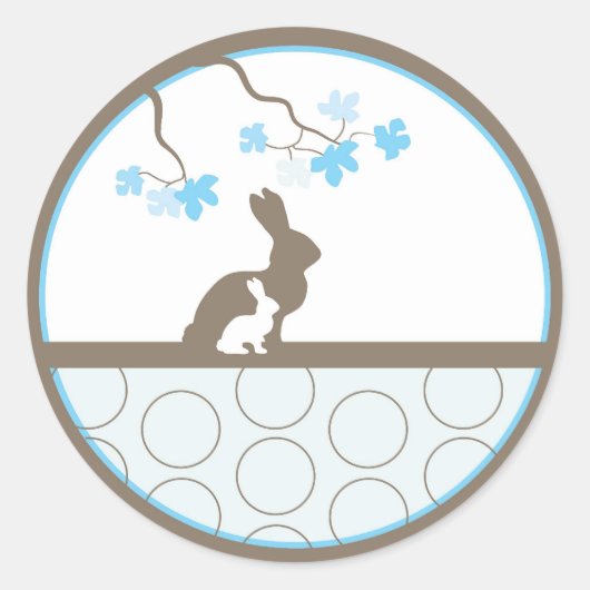 Rond Bébé Invitation ou Favoriser Sticker (Devant)