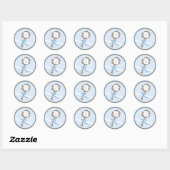 Rond Bébé Invitation ou Favoriser Sticker (Feuille)