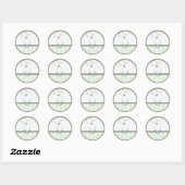 Rond Bébé Invitation ou Favoriser Sticker (Feuille)