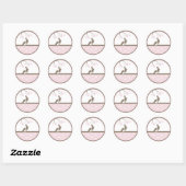 Rond Bébé Invitation ou Favoriser Sticker (Feuille)