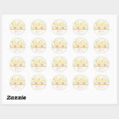 Rond Bébé Invitation ou Favoriser Sticker (Feuille)