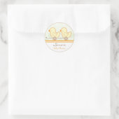 Rond Bébé Invitation ou Favoriser Sticker (Sac)