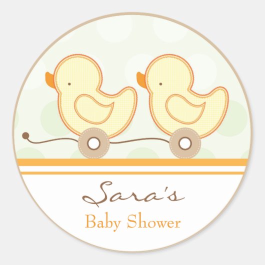 Rond Bébé Invitation ou Favoriser Sticker (Devant)