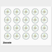 Rond Bébé Invitation ou Favoriser Sticker (Feuille)