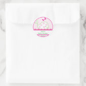 Rond Bébé Invitation ou Favoriser Sticker - Baby Girl W (Sac)