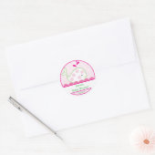 Rond Bébé Invitation ou Favoriser Sticker - Baby Girl W (Enveloppe)