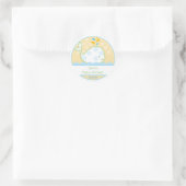 Rond Bébé Invitation ou Favoriser Sticker - Bébé balein (Sac)