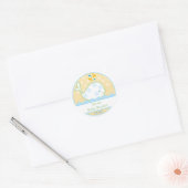 Rond Bébé Invitation ou Favoriser Sticker - Bébé balein (Enveloppe)
