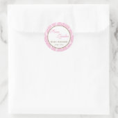 Rond Bébé Invitation ou Favoriser Sticker - Rose (Sac)