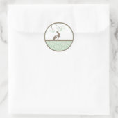 Rond Bébé Invitation ou Favoriser Sticker - Vert (Sac)