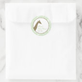 Rond Bébé Invitation ou Favoriser Sticker - Vert (Sac)