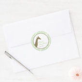 Rond Bébé Invitation ou Favoriser Sticker - Vert (Enveloppe)