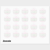 Rond Bébé Invitation ou Sticker de Faveur - Rosebud (Feuille)