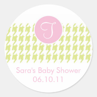 Rond Bébé Invitation ou Sticker préféré - Monogramme