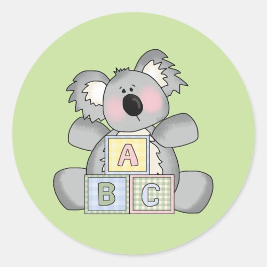 Rond Bébé Koala Bear Sticker (Devant)