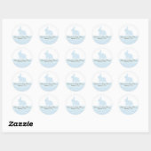 Rond Bébé Lapin Baby shower lapin Sticker (Feuille)