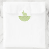Rond Bébé Lapin Lapin Bébé Douche Bébé Sticker Neutre (Sac)