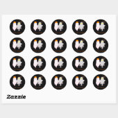 Rond Bébé mignon Fantômes Halloween Sticker (Feuille)